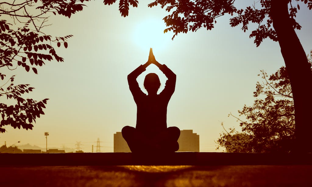 Biohacking Man Meditating